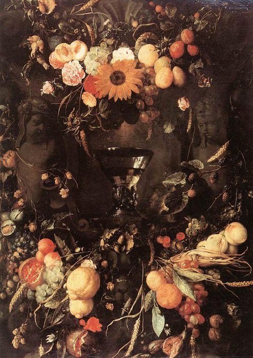 Натюрморт с фруктами и цветами. Ян Давидс де Хем