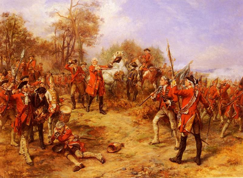 Hillingford Robert Alexander George II At The Battle Of Dettingen. Robert Alexander Hillingford