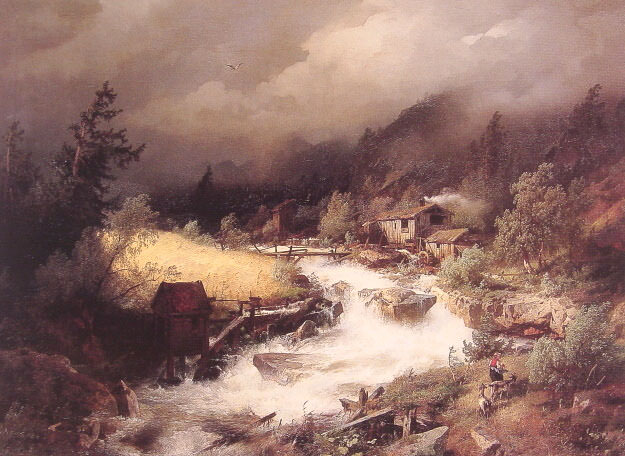 The Old Water Mill. Herman Herzog