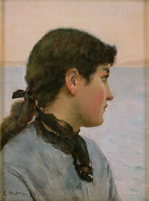 A Fishergirl, Newlyn. Edwin Harris