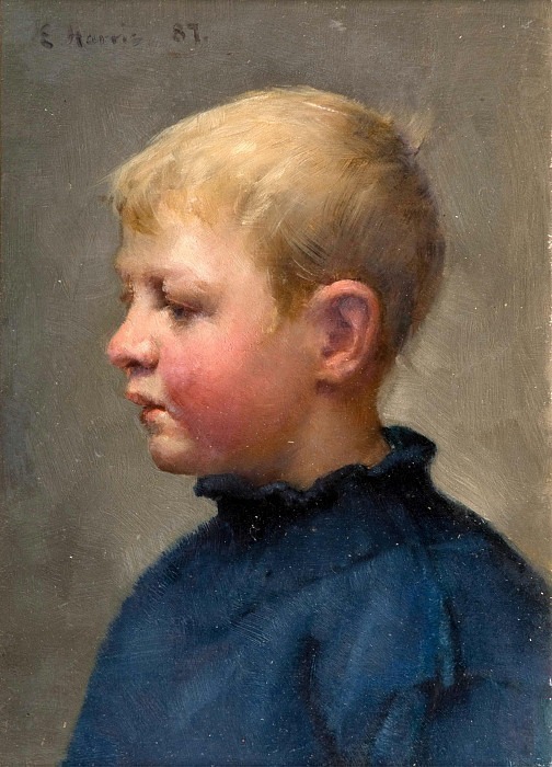 Head Of A Fisher Boy. Edwin Harris