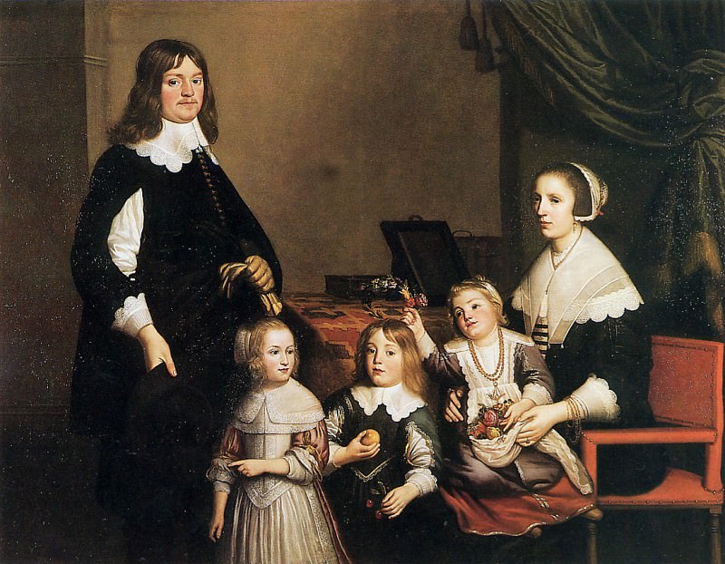 Portrait of an unknown family. Gerard van Honthorst