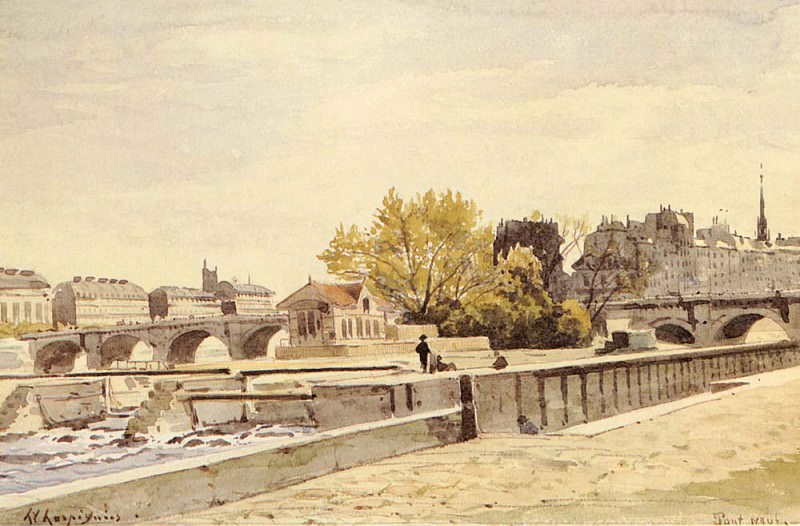 Pont Neuf Paris. Henri-Joseph Harpignies