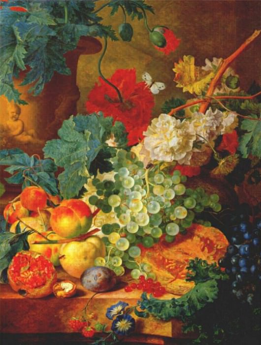 Натюрморт с фруктами. Ян ван Хёйсум