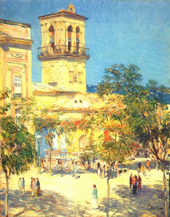 street of the great captain, cordoba 1910. Childe Frederick Hassam