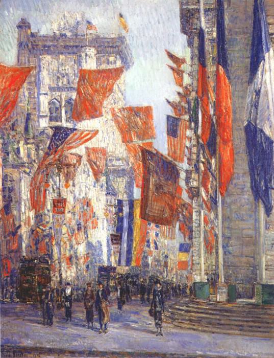 avenue of the allies 1918. Childe Frederick Hassam