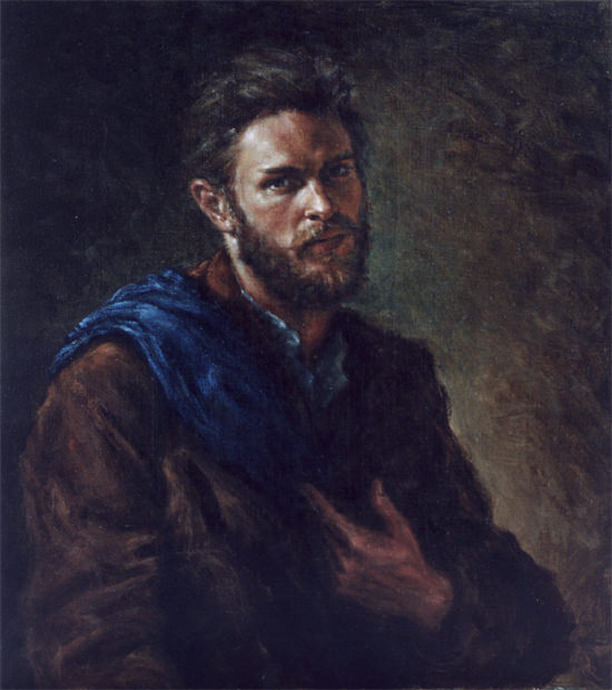 self portrait oil e. Nielsen Van Rainy Hecht
