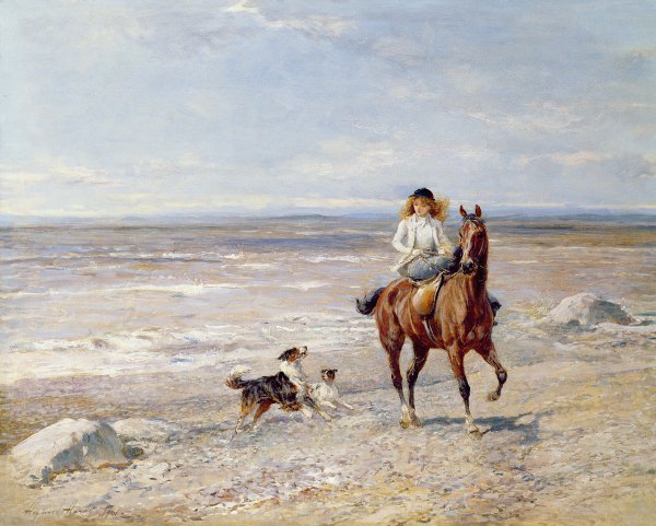 Pony Ride on the Beach. Heywood Hardy
