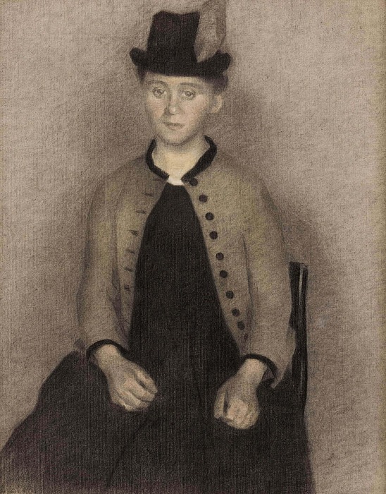 Ида Ильстед, жена художника. Вильгельм Хаммерсхёй