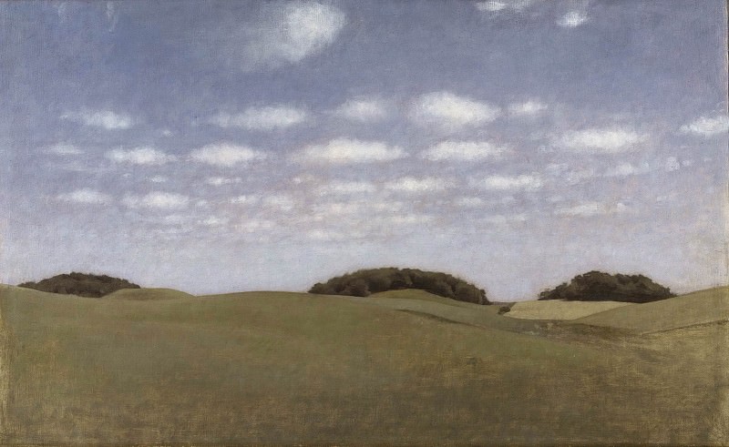Landscape, From Lejre. Vilhelm Hammershoi