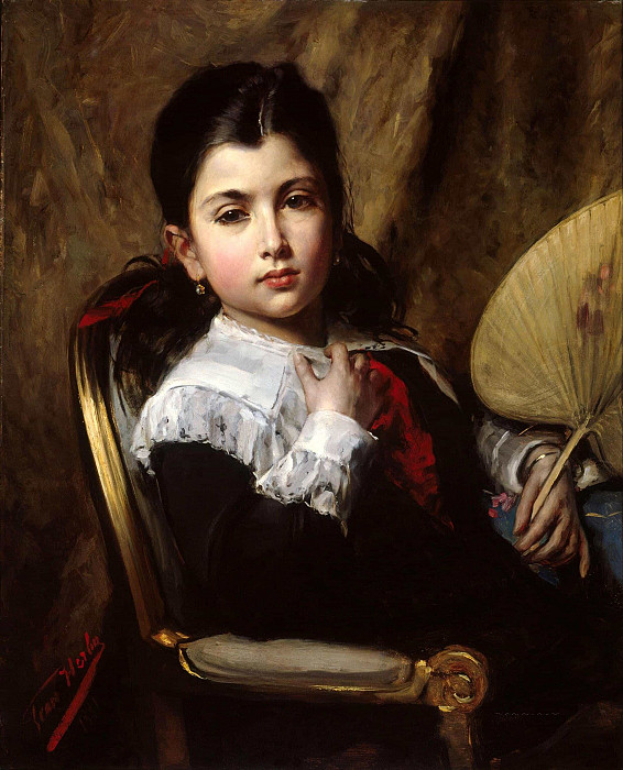 Девушка с веером. Леон Эрбо