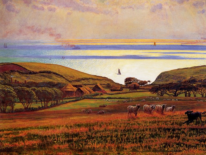 Fairlight Downs Sunlight on the Sea. William Holman Hunt