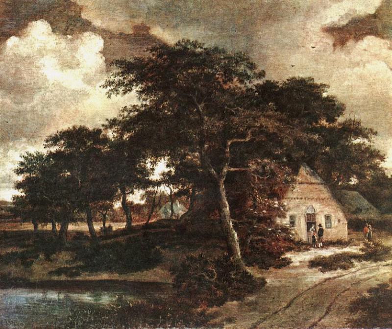 Landscape with a Hut. Meindert Hobbema