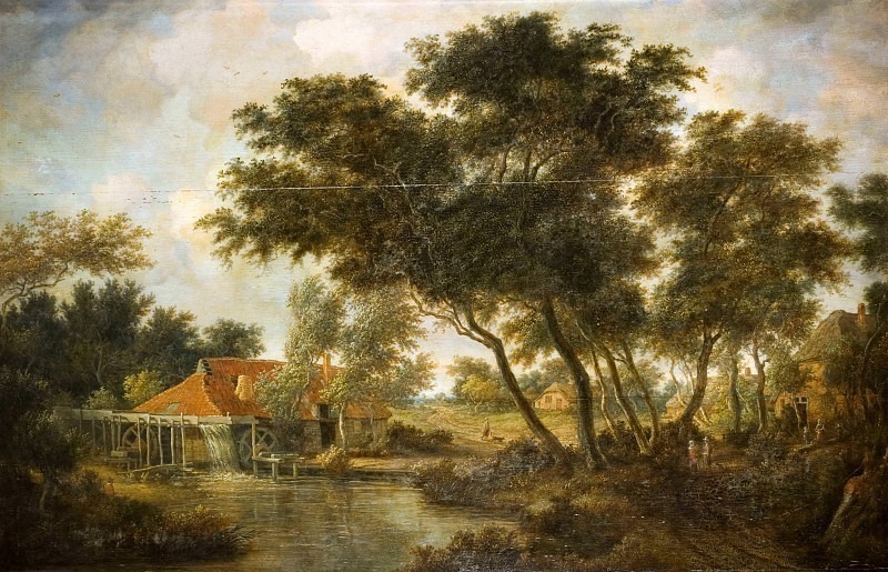 The Watermill. Meindert Hobbema (After)