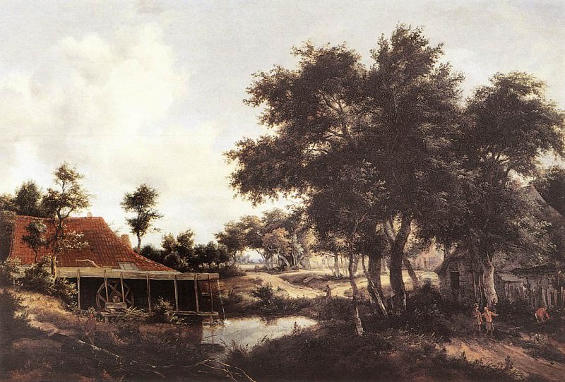 Водяная мельница, 1663. Мейндерт Хоббема