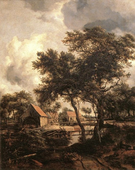Водяная мельница, 1660. Мейндерт Хоббема