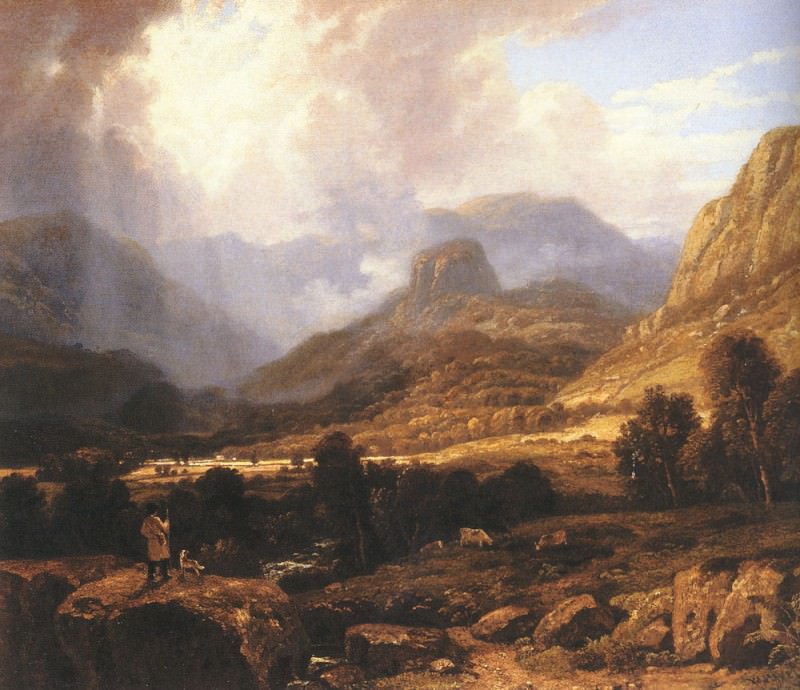 Landscape-in the Lake District. William Havell
