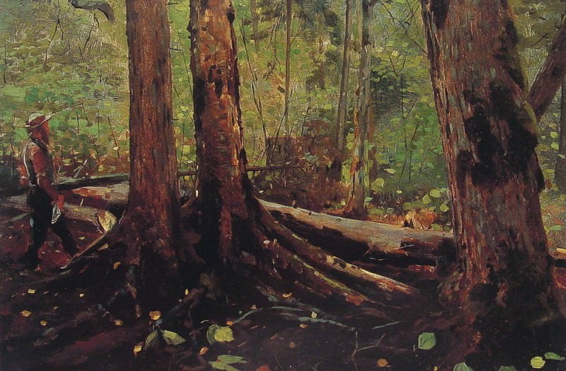 Лесоруб в Адирондаских лесах, Уинслоу Хомер