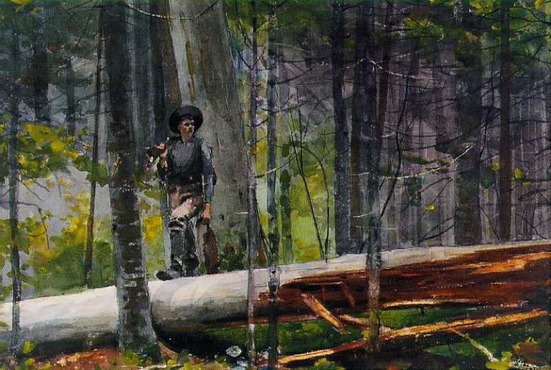 Hunter in Adirondacks. Winslow Homer