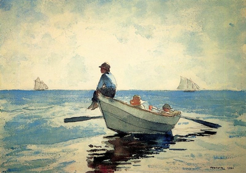 Boys in a Dory. Winslow Homer