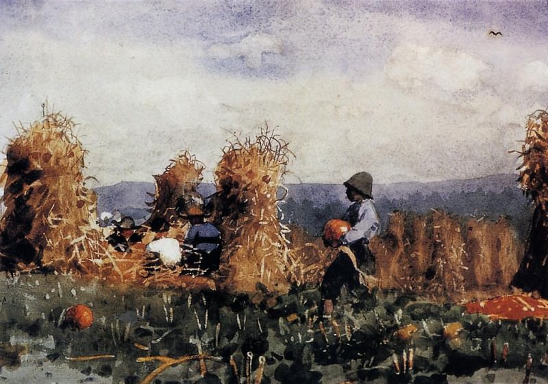 The Pumpkin Patch. Winslow Homer