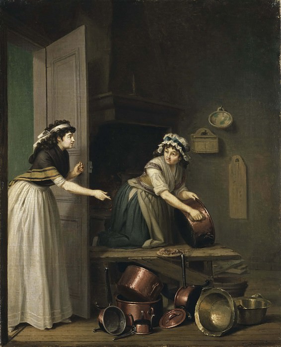 A Woman Furbishing Copper Pans. Pehr Hilleström
