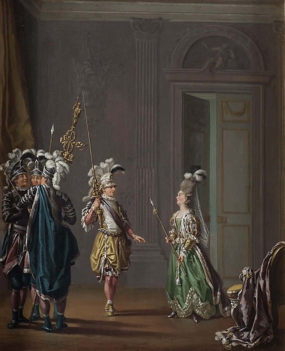 Gustav III (1746-1792), King of Sweden and Ulrika Eleonora von Fersen (1749-1810). Pehr Hilleström