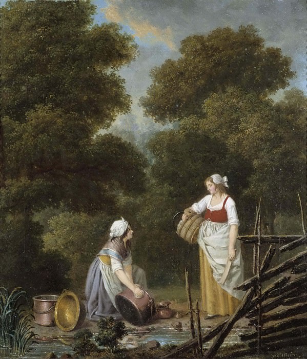 Two Maid-Servants at a Brook. Pehr Hilleström