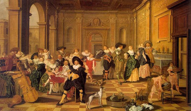 Banquet Scene In A Renaissance Hall. Dirck Hals