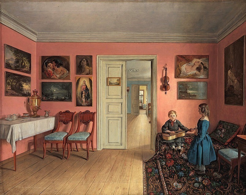 In the rooms of the estate of the artist I.F.Khrutsky Zakharnichi