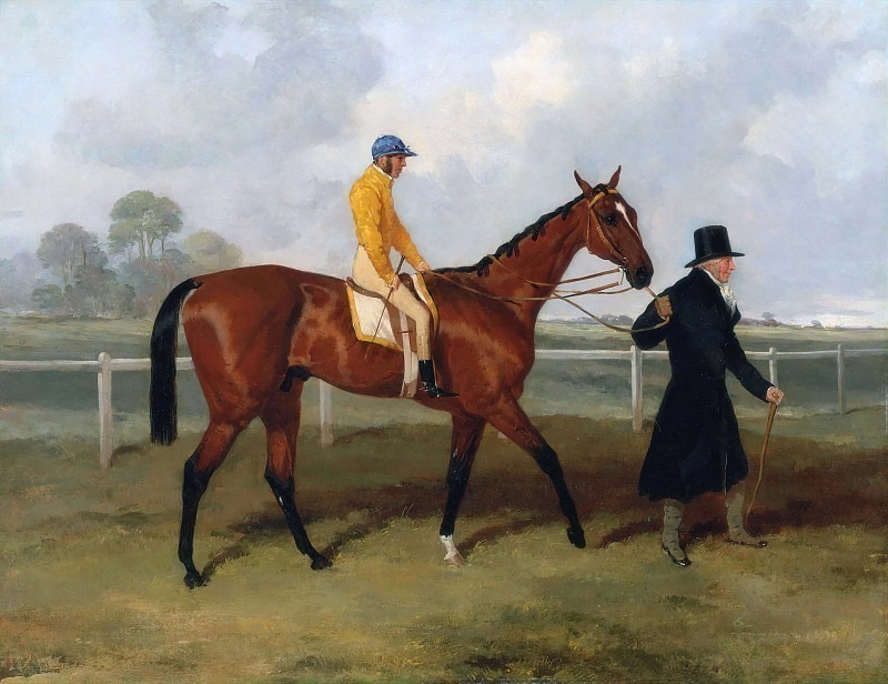 Сэр Таттон Сайкс, ведущий лошадь «Сэр Таттон Сайкс» с Уильямом Скоттом Апом. Гарри Холл