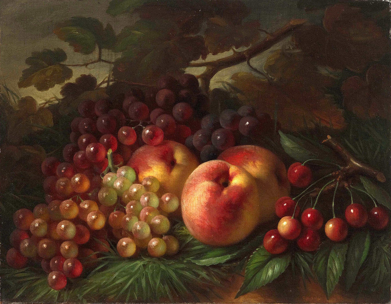 Peaches, Grapes and Cherries. George Henry Hall