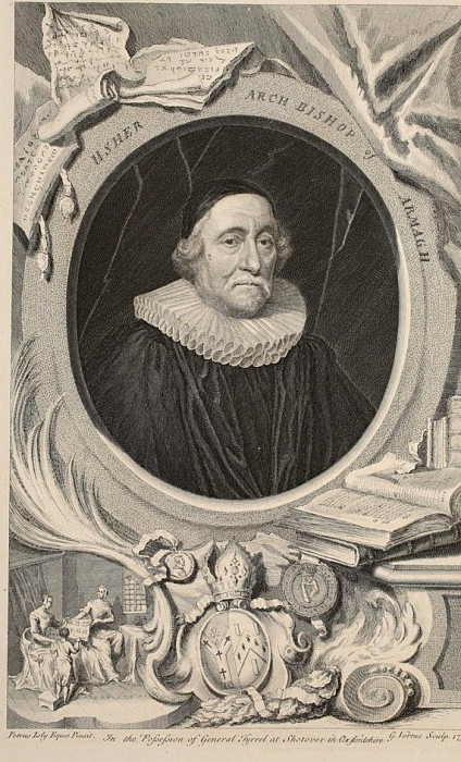 Portrait of Usher, Archbishop of Armagh. Jacobus Houbraken