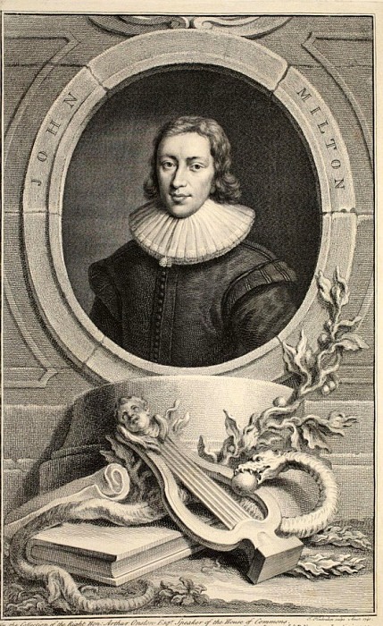 Portrait of John Milton, Jacobus Houbraken