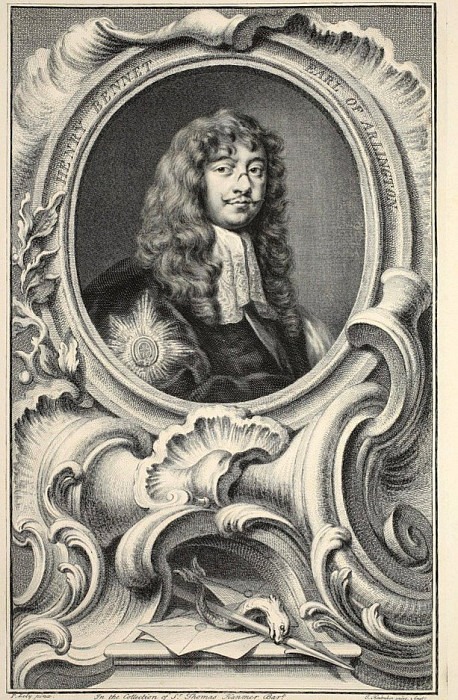 Portrait of Henry Bennet, Earl of Arlington. Jacobus Houbraken