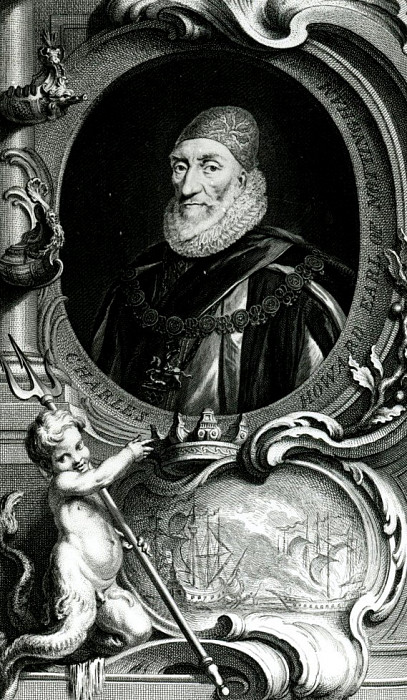 Portrait of Charles Howard, Earl of Nottingham. Jacobus Houbraken