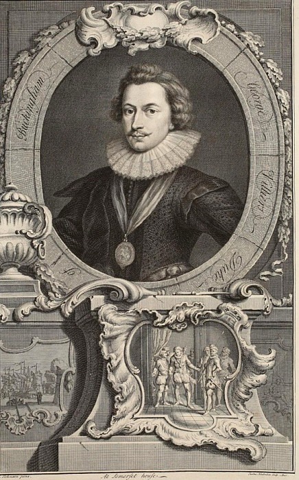 Portrait of George Villiers, Duke of Buckingham. Jacobus Houbraken
