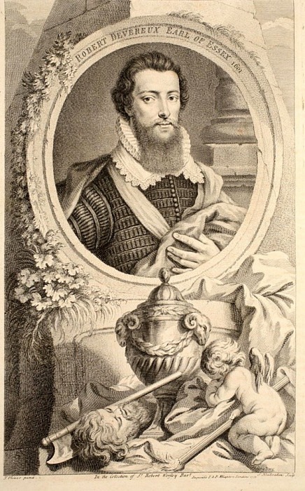 Portrait of Robert Devereux, Earl of Essex, Jacobus Houbraken