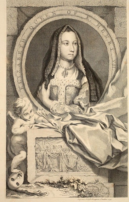 Portrait of Elizabeth, Queen of Henry VII, Jacobus Houbraken