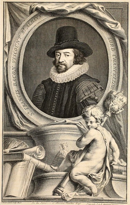 Portrait of Francis Bacon, Viscount of St Albans, Jacobus Houbraken