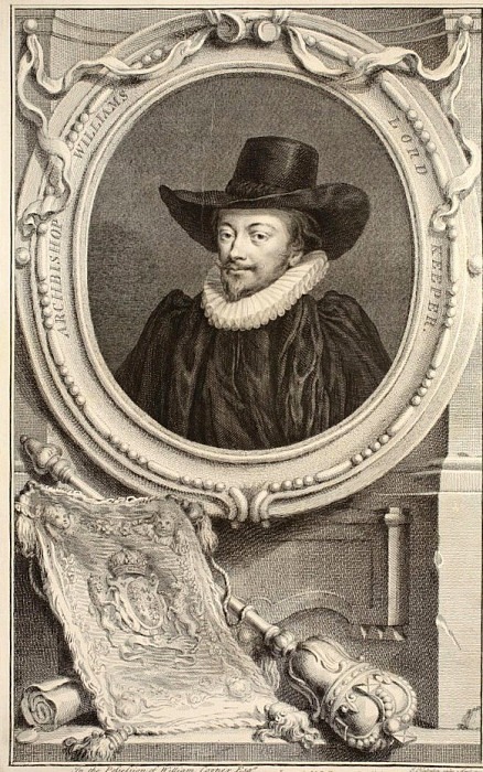 Portrait of Archbishop Williams, Lord Keeper of the Seal, Jacobus Houbraken
