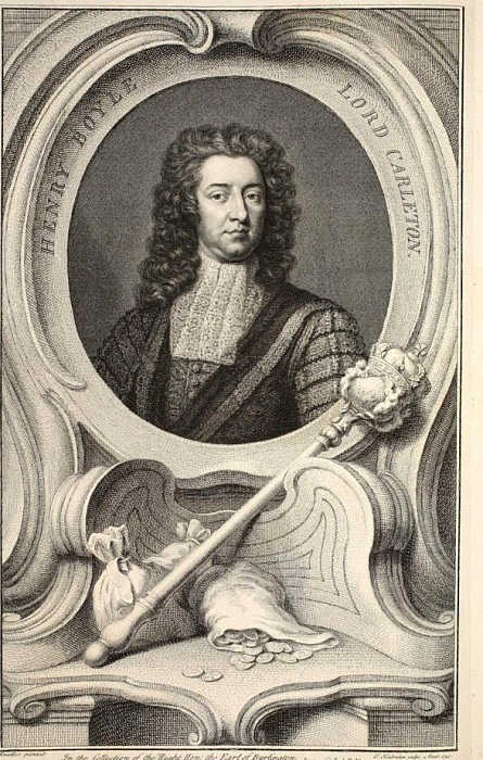 Portrait of Henry Boyle, Lord Carleton. Jacobus Houbraken