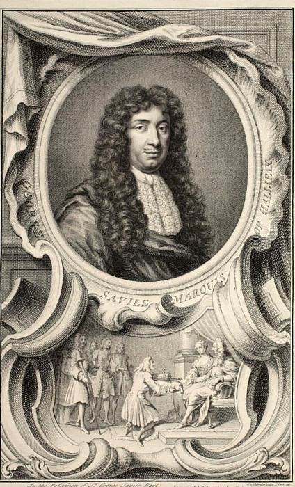 Portrait of Savile, Marquis of Halifax. Jacobus Houbraken