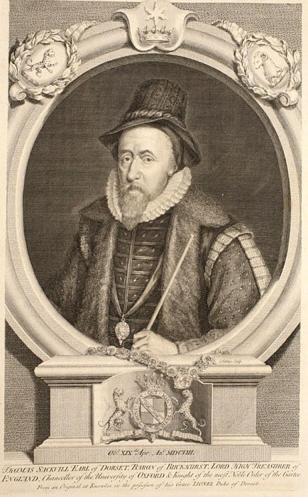 Portrait of Thomas Sackville, Earl of Dorset, Baron of Buckhurst, Jacobus Houbraken