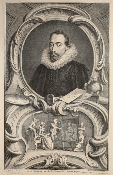 Portrait of Sir Francis Walsingham. Jacobus Houbraken