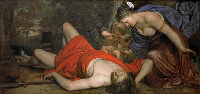 Venus Weeping over the Death of Adonis. Cornelius Holsteyn