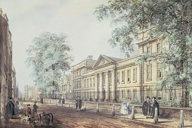 Emmanuel College, Cambridge, seen from St. Andrews Street. Richard Bankes Harraden