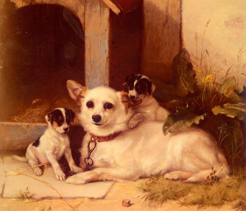 Hunt Walter Mother And Puppies. Уолтер Хант