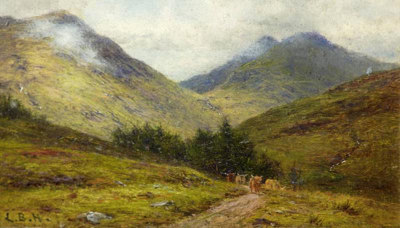 Cattle on a Highland Road. Louis Bosworth Hurt