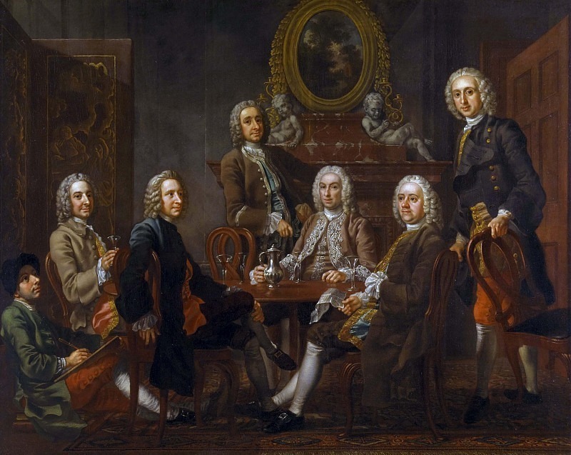 Группа джентльменов с художником